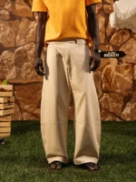 DENIM SLANT PANTS f