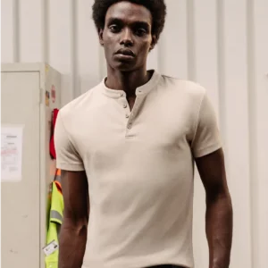 SLIM RIB HENLEY T f